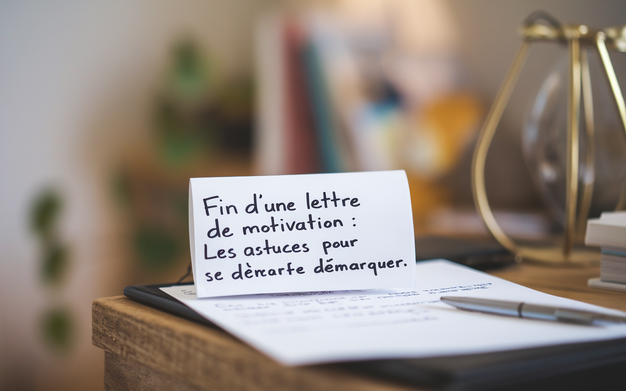 Fin d'une lettre de motivation : les astuces pour se démarquer