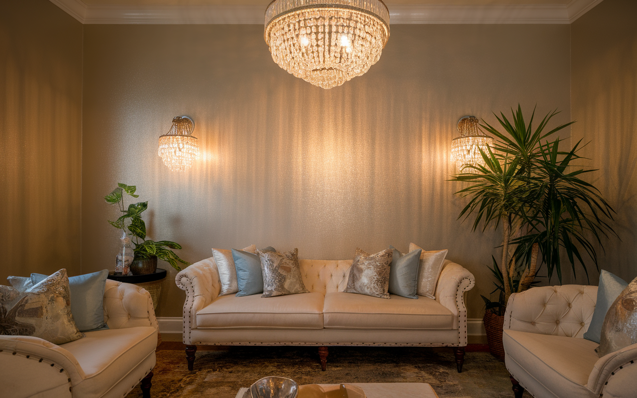 Transformez votre intérieur avec la peinture à paillettes tendance